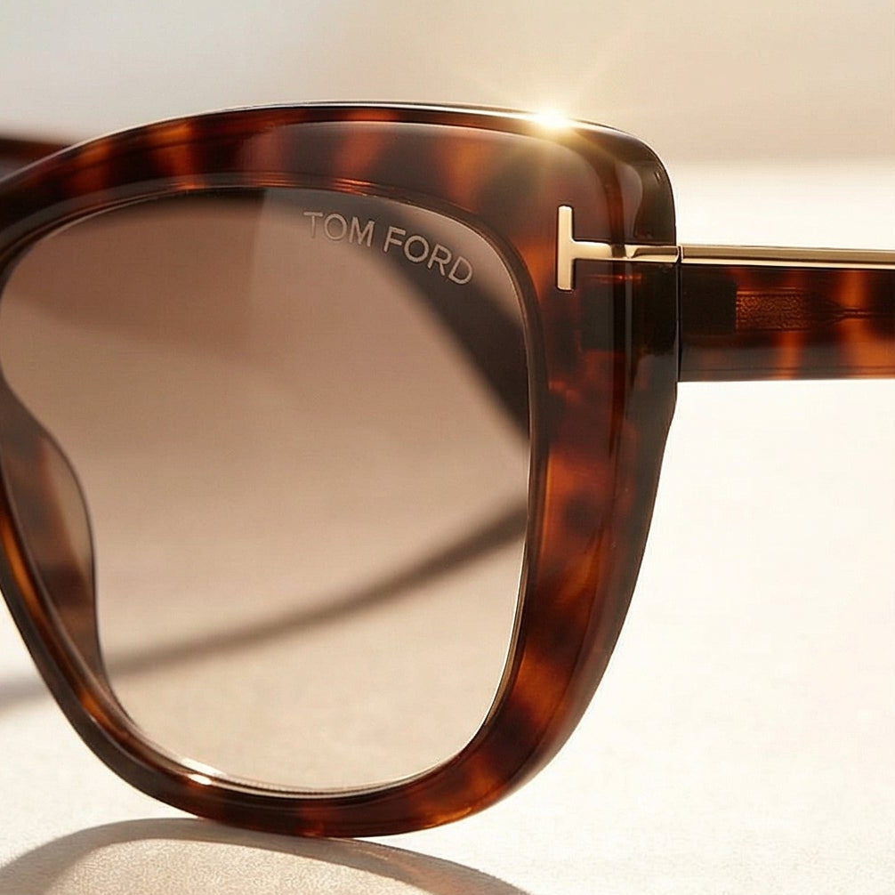 Tom Ford Sunglasses Tom Ford Sunglasses FT0434 52K Brown Tortoiseshell Cat Eye Gradient Women 58mm Eyeglasses Eyewear designer