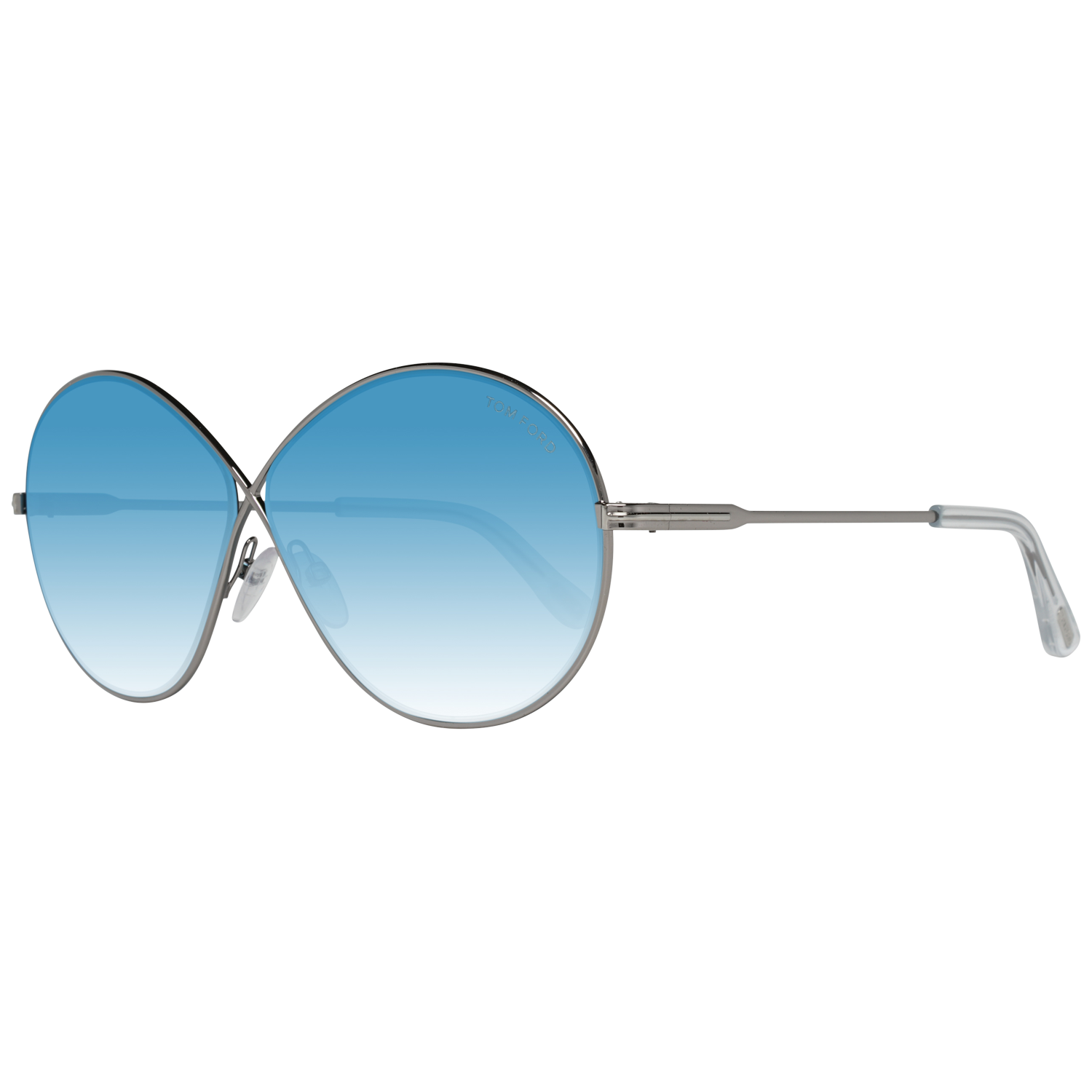 Tom Ford Sunglasses Tom Ford Sunglasses FT0564 14X 64mm Rania-02 Women Silver/Blue Oval Metal Eyeglasses Eyewear UK USA Australia 