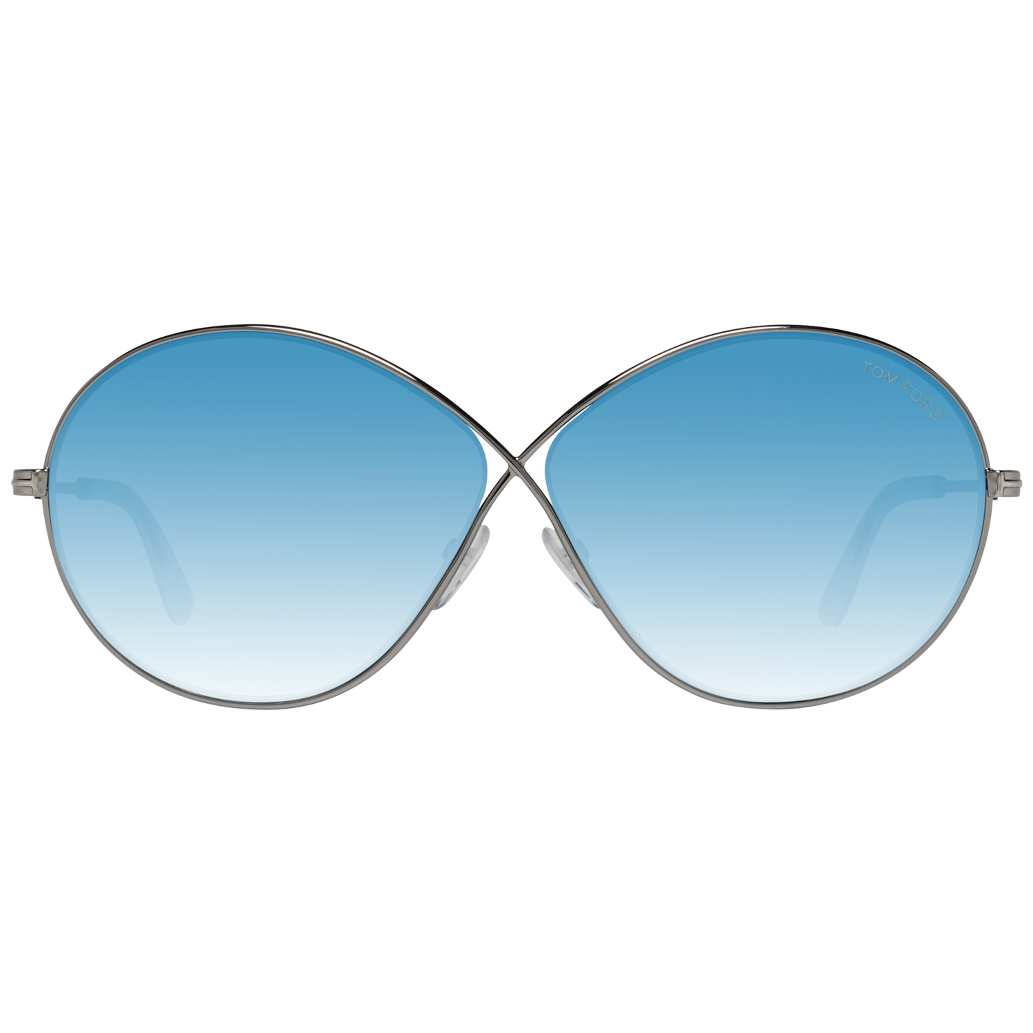 Tom Ford Sunglasses Tom Ford Sunglasses FT0564 14X 64mm Rania-02 Women Silver/Blue Oval Metal Eyeglasses Eyewear UK USA Australia 