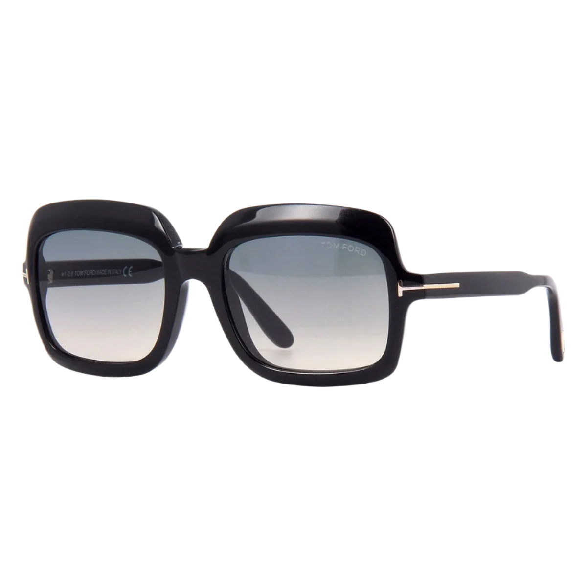 Tom Ford Sunglasses Tom Ford Sunglasses FT0688 01B 56mm Wallis - Shiny Black/Smoke Gradient Square Full Rim Eyeglasses Eyewear UK USA Australia 