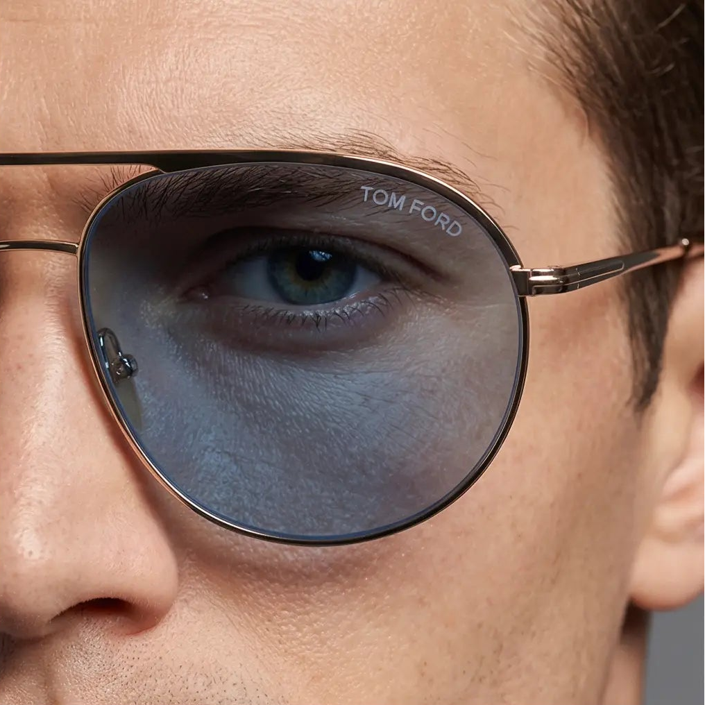 Tom Ford Sunglasses Tom Ford Sunglasses FT0772 28V 59mm Gio Men's Rose Gold Pilot-Aviator Eyeglasses Eyewear designer