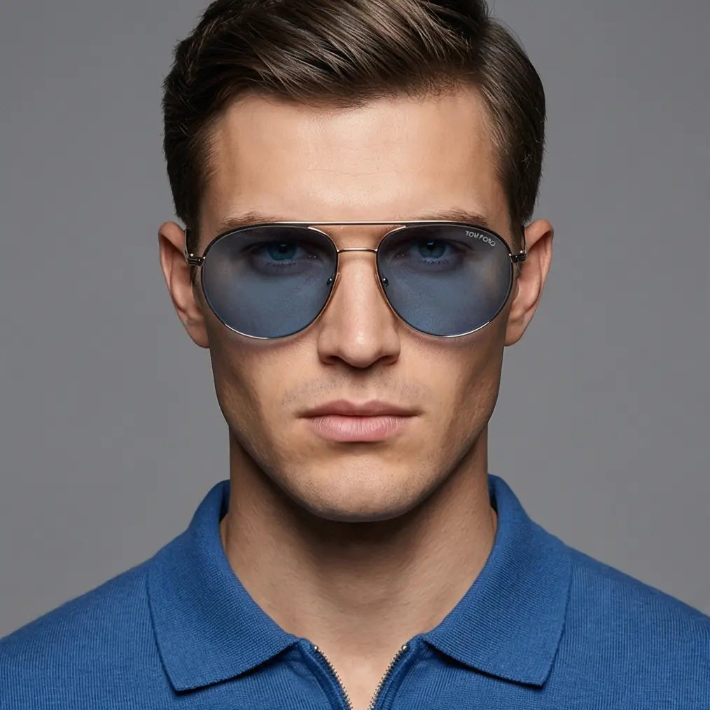 Tom Ford Sunglasses Tom Ford Sunglasses FT0772 28V 59mm Gio Men's Rose Gold Pilot-Aviator Eyeglasses Eyewear designer