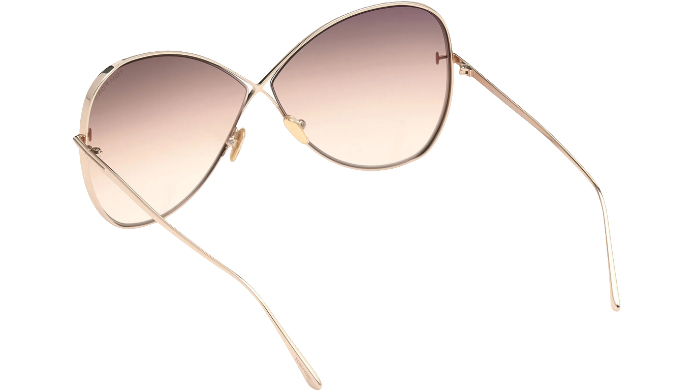 Tom Ford Sunglasses Tom Ford Sunglasses FT0842 28F 66mm Nickie - Women Rose Gold/Gradient Brown Butterfly Full Rim Eyeglasses Eyewear UK USA Australia 