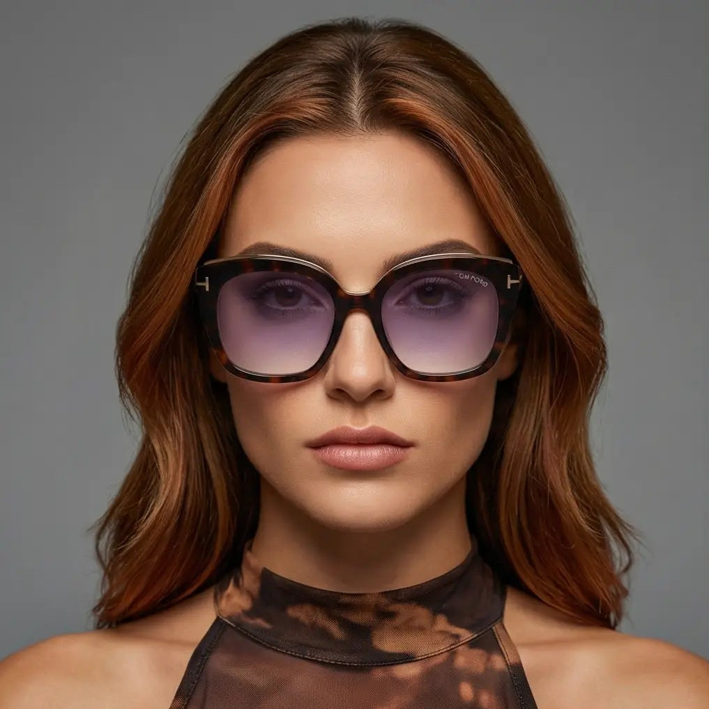 Tom Ford Sunglasses Tom Ford Sunglasses FT0944 55B Brown Tortoiseshell Gradient Rose 55mm Eyeglasses Eyewear designer