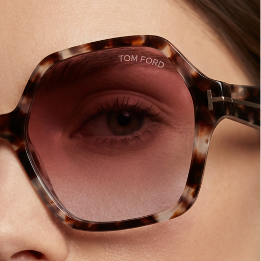 Tom Ford Sunglasses Tom Ford Sunglasses FT1032 55Z Brown Rectangle Rose Gradient Women 56mm Eyeglasses Eyewear designer