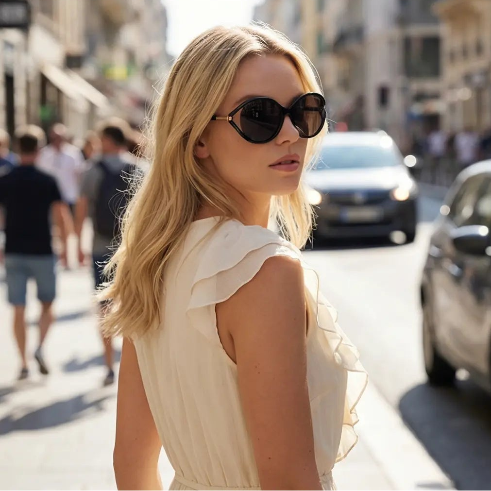 Tom Ford Sunglasses Tom Ford Sunglasses FT1090 01A Women Black Round Tinted Oversized 59mm Eyeglasses Eyewear designer