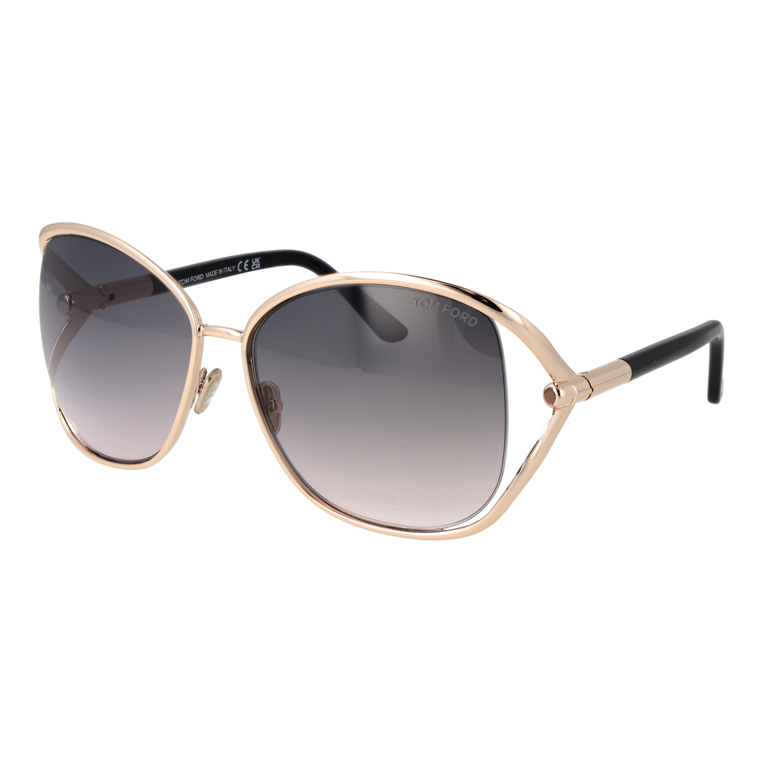 Tom Ford Sunglasses Tom Ford Sunglasses FT1091 28B Gold Oversized Square Gradient 62mm Eyeglasses Eyewear designer