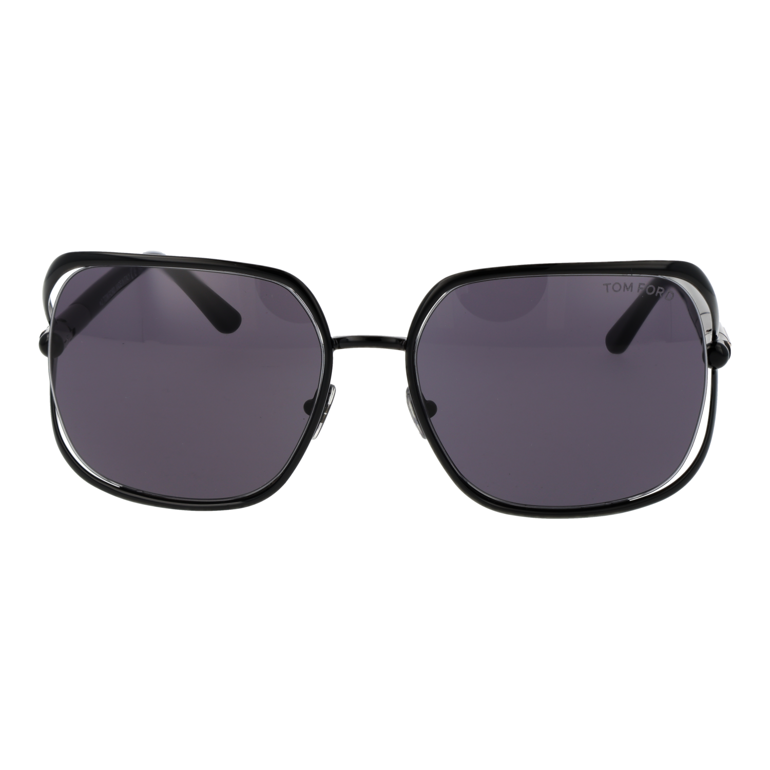 Tom Ford Sunglasses Tom Ford Sunglasses FT1092 01A Black Oversized Square Mirrored 60mm Eyeglasses Eyewear designer