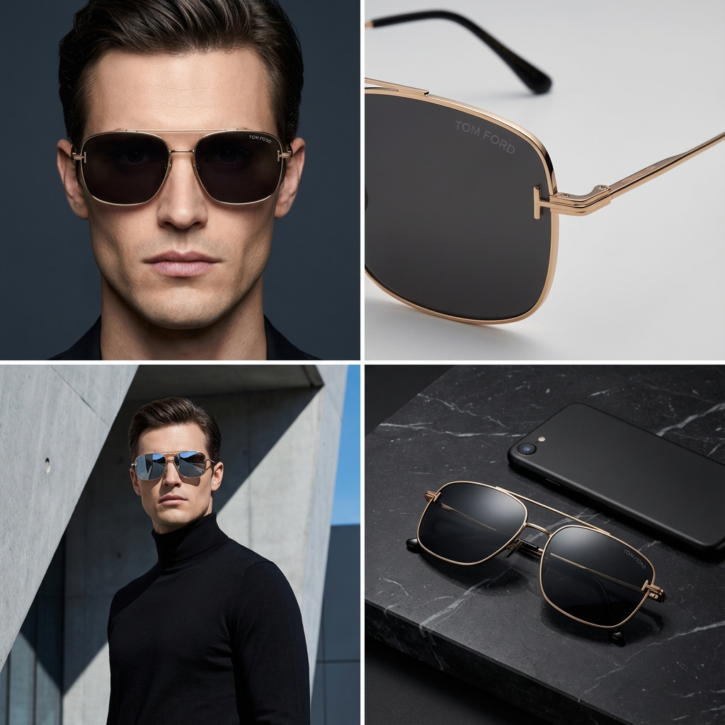 Tom Ford Sunglasses Tom Ford Sunglasses FT1144-K 28A Rose Gold Aviator Grey Lens Men 61mm Eyeglasses Eyewear designer