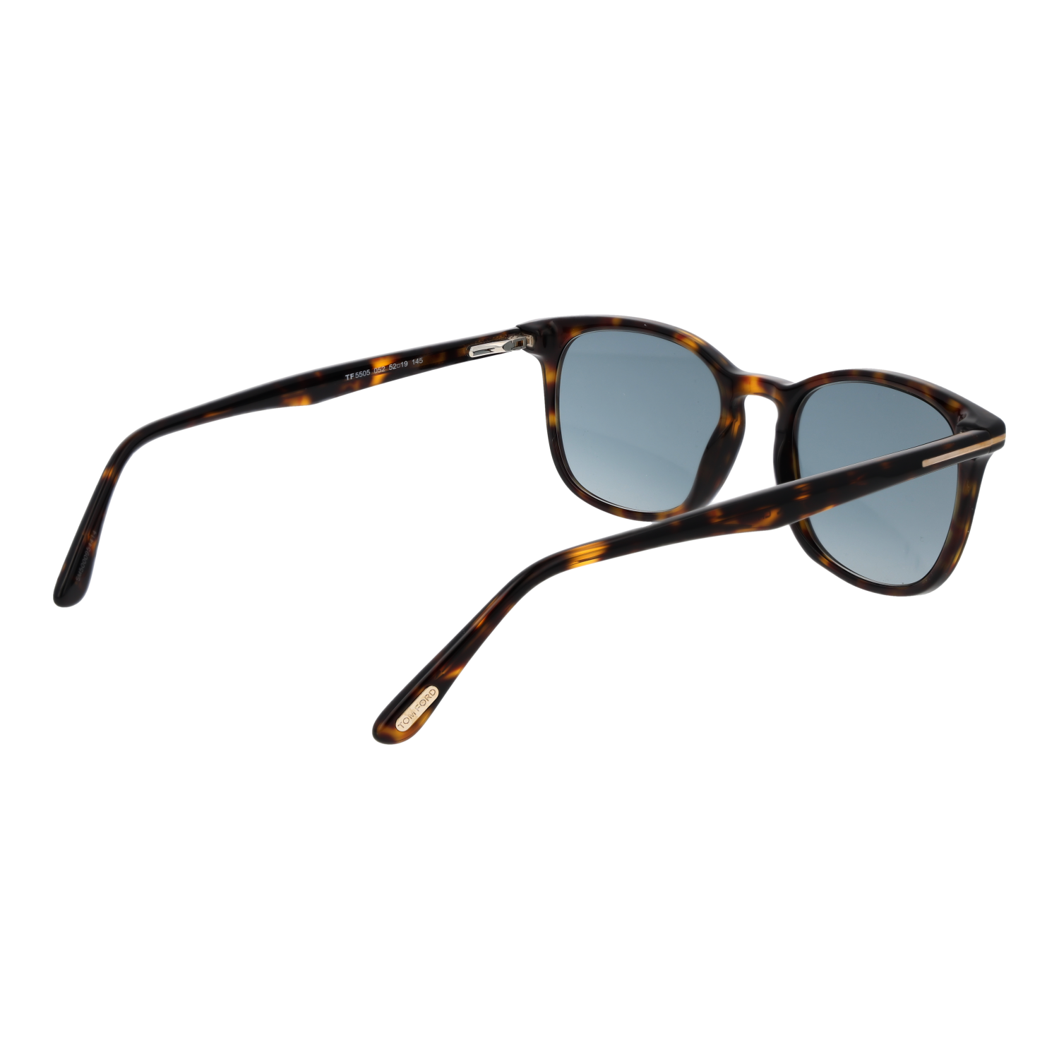 Tom Ford Frames with Sunglasses-Clips Tom Ford Sunglasses Men Brown Rectangular Gradient Grey FT5505 BGG 52mm Eyeglasses Eyewear designer