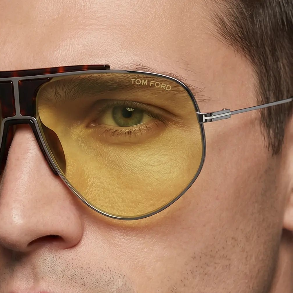 Tom Ford Sunglasses Tom Ford Sunglasses Men Grey Pilot-Aviator FT0928 12E 61mm Addison Eyeglasses Eyewear designer