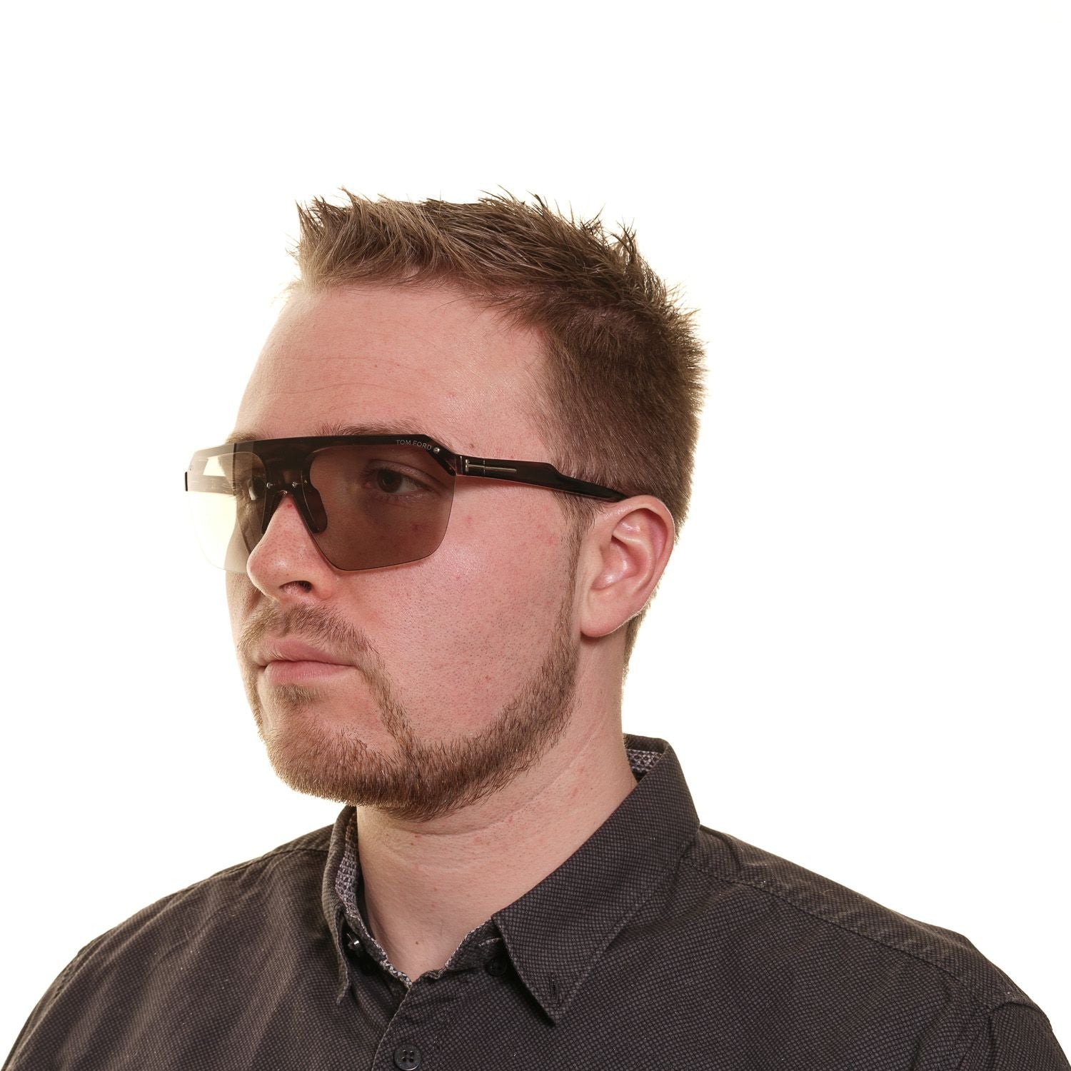 Tom Ford Sunglasses Tom Ford Sunglasses Men's Brown Grey Mono Lens FT0797 56A 00 Eyeglasses Eyewear designer