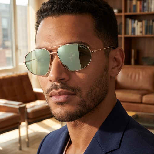 Tom Ford Sunglasses Tom Ford Sunglasses Rose Gold Pilot-Aviator Green Tinted Bradford FT0771 28N 61mm Eyeglasses Eyewear designer