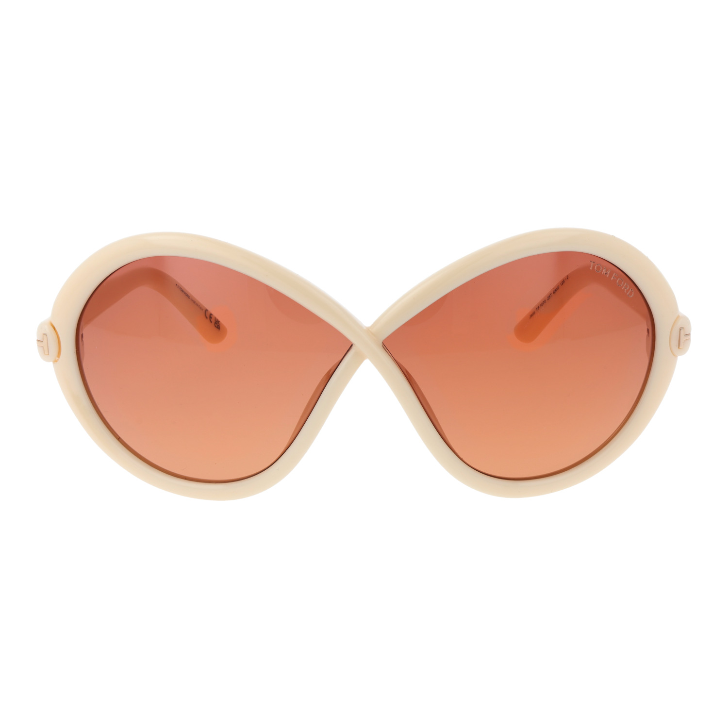 Tom Ford Sunglasses Tom Ford Sunglasses Women Beige Oval Gradient FT1070 25T 68mm Eyeglasses Eyewear designer