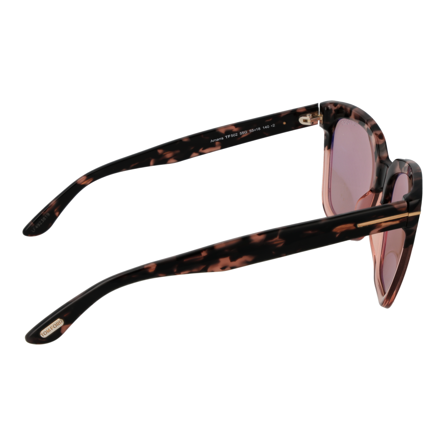 Tom Ford Sunglasses Tom Ford Sunglasses Women's Brown Rose Square Gradient AMARA FT0502 55G 55mm Eyeglasses Eyewear designer