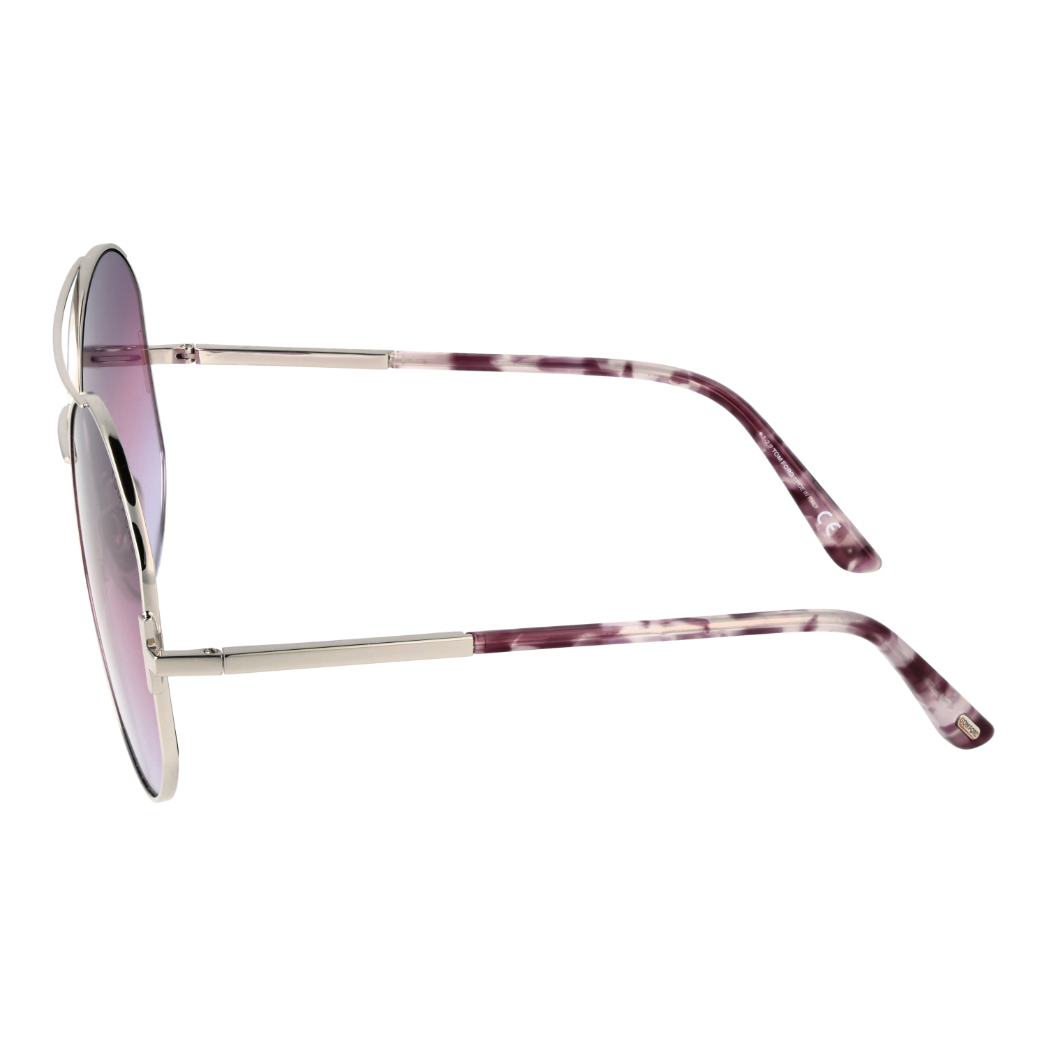 Tom Ford Sunglasses Tom Ford Sunglasses Women's Silver Round Metal Purple Gradient FT0782 16Y 60mm Eyeglasses Eyewear designer