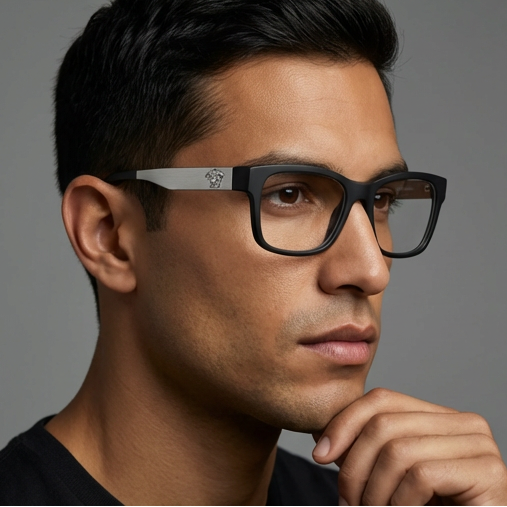 Versace Eyeglasses Versace Eyeglasses Frames Men Black Rectangular 0VE3245 5238 55mm Eyeglasses Eyewear designer