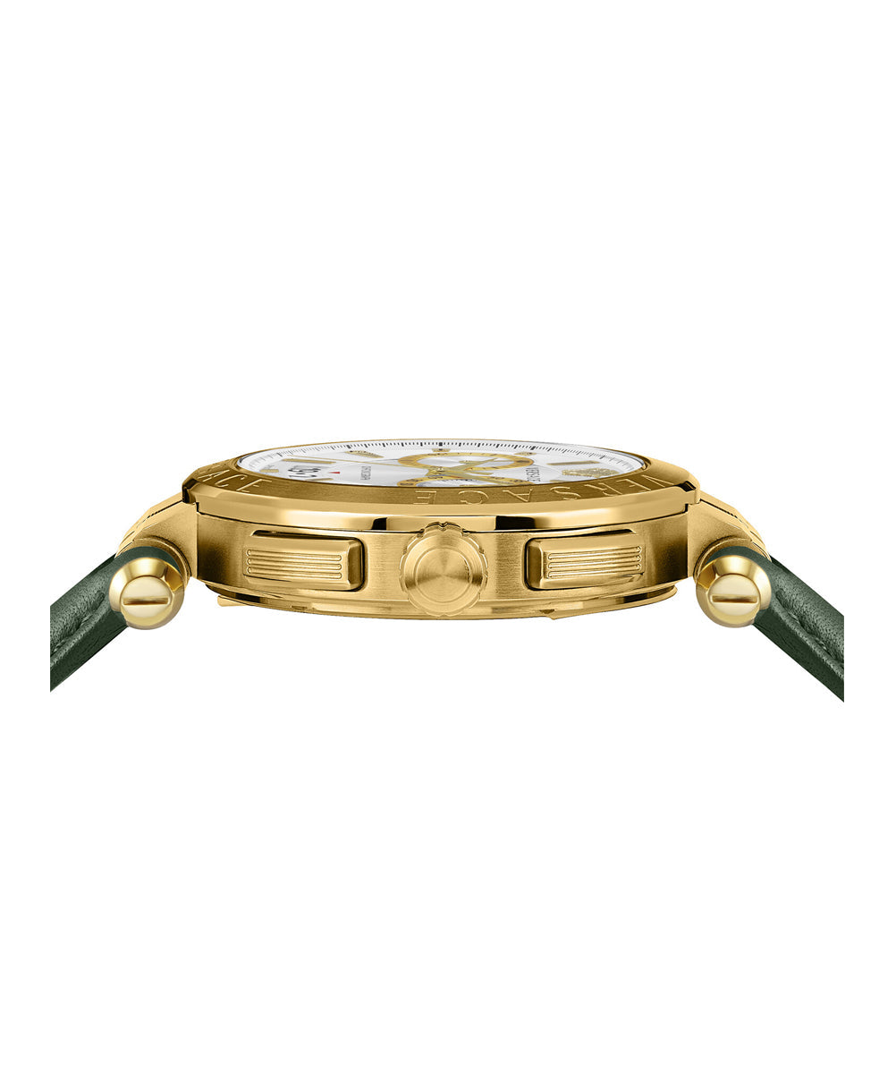Versace Watches Versace Watch Men Gold | Green Swiss Quartz Chronograph VE1D01320 Eyeglasses Eyewear UK USA Australia 