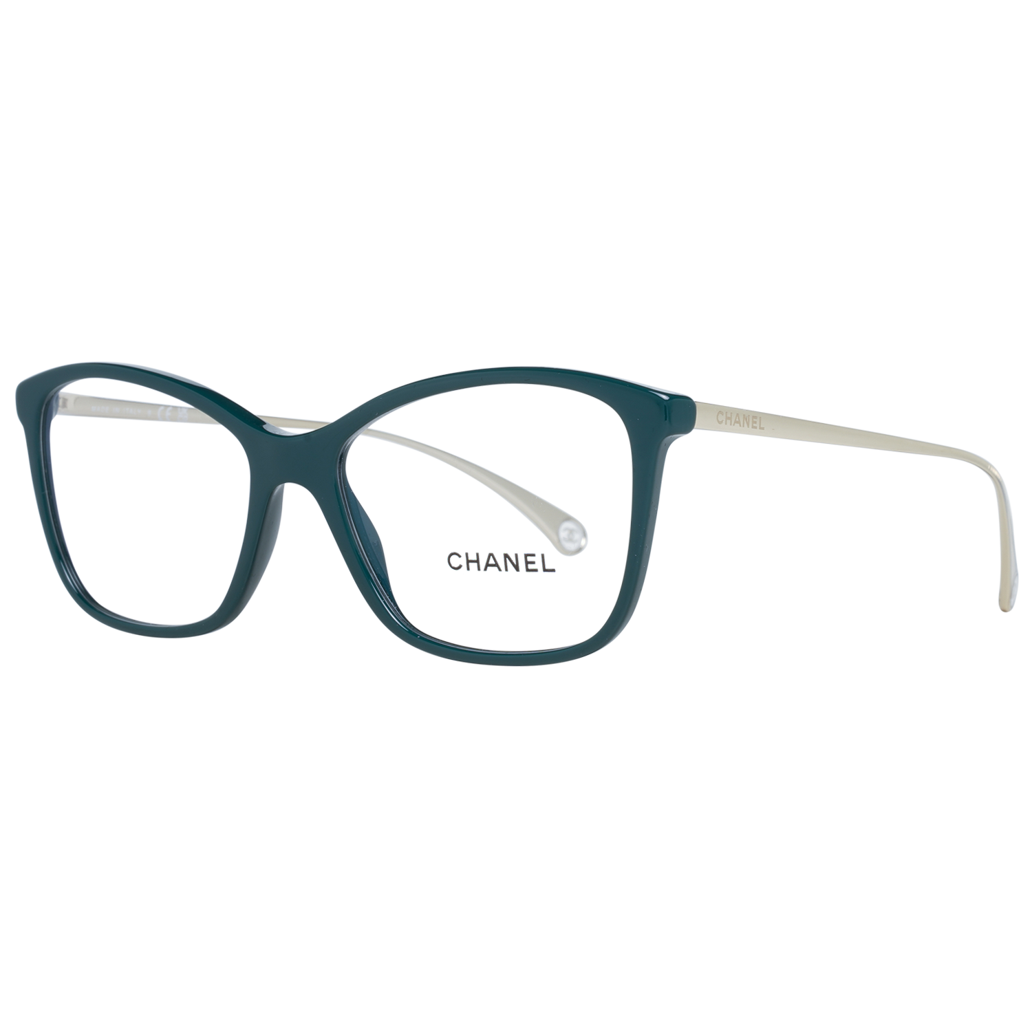 Chanel Collection Perle 2146-H Silver Brown Eyeglasses Frame w/ Case Italy  51mm