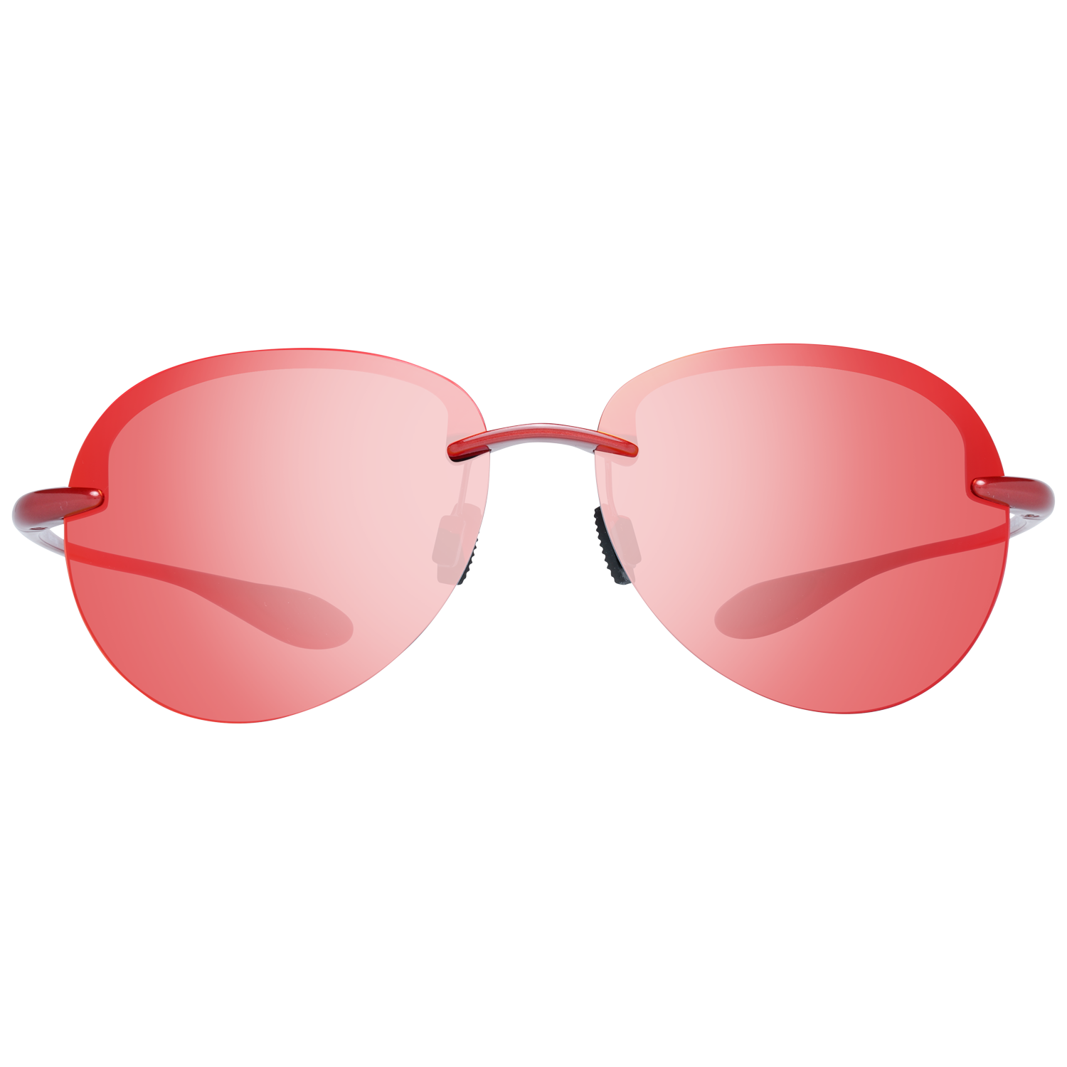 Police Sunglasses Men Red Round SPL302G U33R 62mm